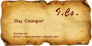 Iby Csongor névjegykártya