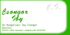 csongor iby business card
